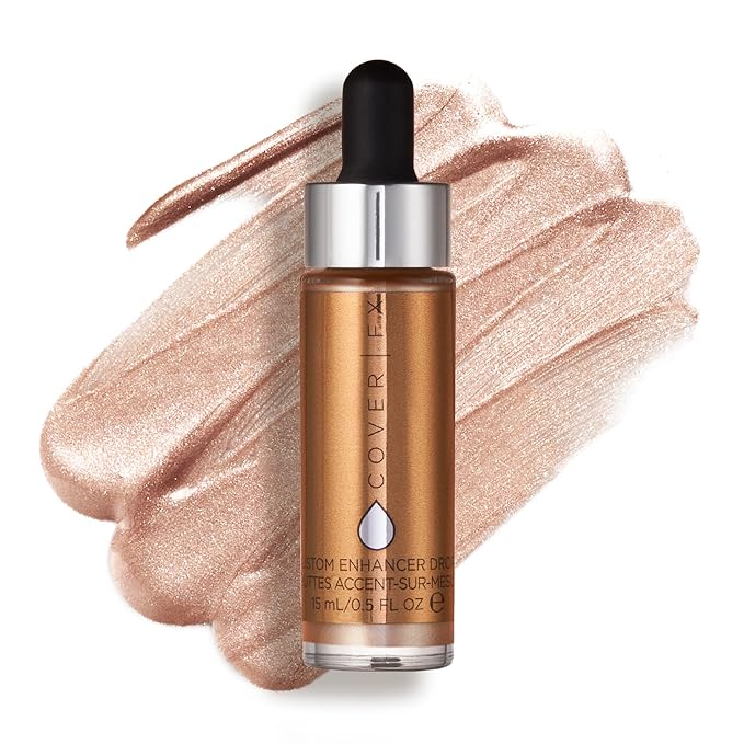 COVER FX Custom Enhancer Drops - Sunlight: Classic Gold Finish - 15mL - Radiant Glow - Liquid Highlighter