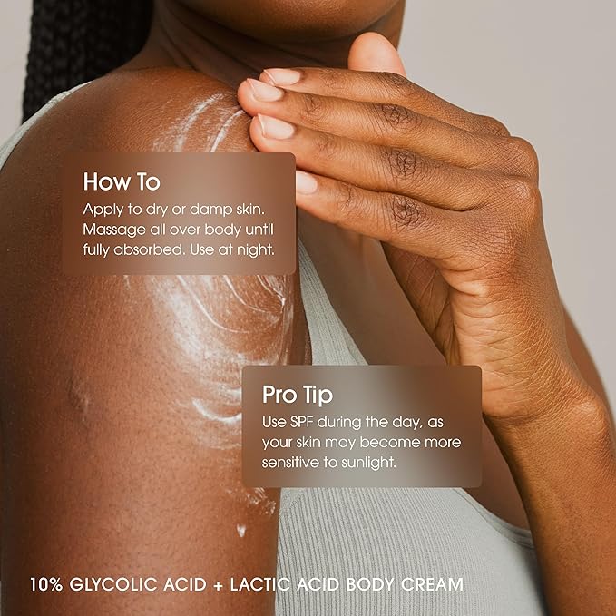 Advanced Clinicals 10% Glycolic Acid + Lactic Acid Lotion Exfoliant Moisturizing Cream With Hyaluronic Acid Moisturizer | AHA Exfoliating Body Cream Improves Look Of Uneven Rough Skin Texture, 2-Pack