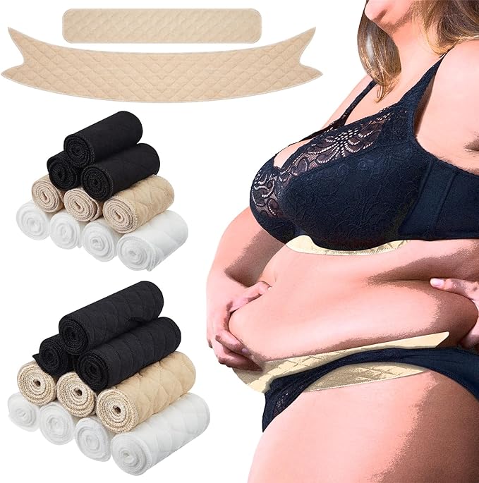 Cotton Tummy Liners and Bra Liners Set for Sweat Rash Skin Folds Plus Size Women Sweating Supplies