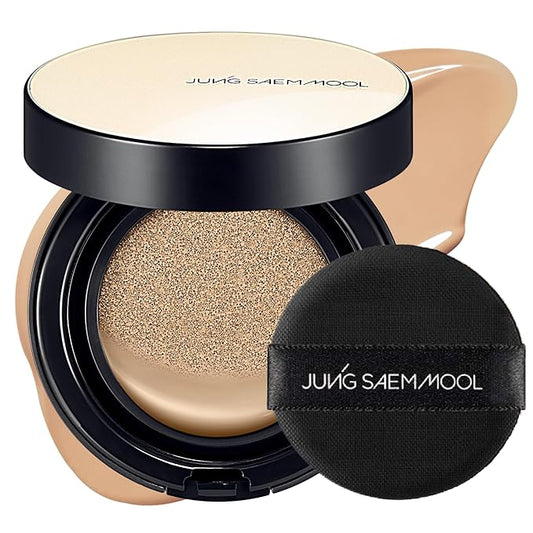 JUNG SAEM MOOL Essential Skin Nuder Cushion 23N Honey 0.49 Fl Oz, No Refill, Natural Radiant Finish Cushion Foundation with Buildable Coverage, Lightweight Texture, Korean Foundation Makeup