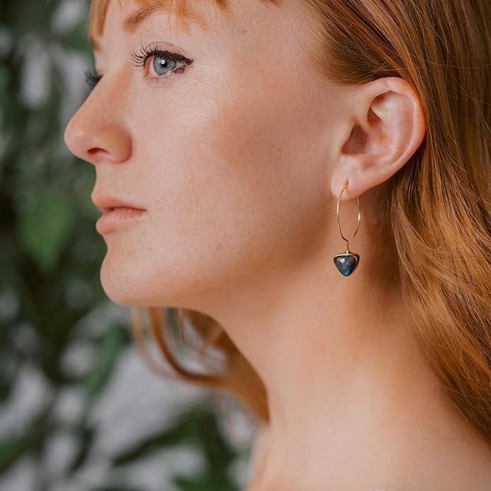 AYANA Healing Crystal Earrings for Women - Handmade Drop Earrings with Ethically Sourced Authentic Gemstones | Birthstone Jewelry for Women Trendy