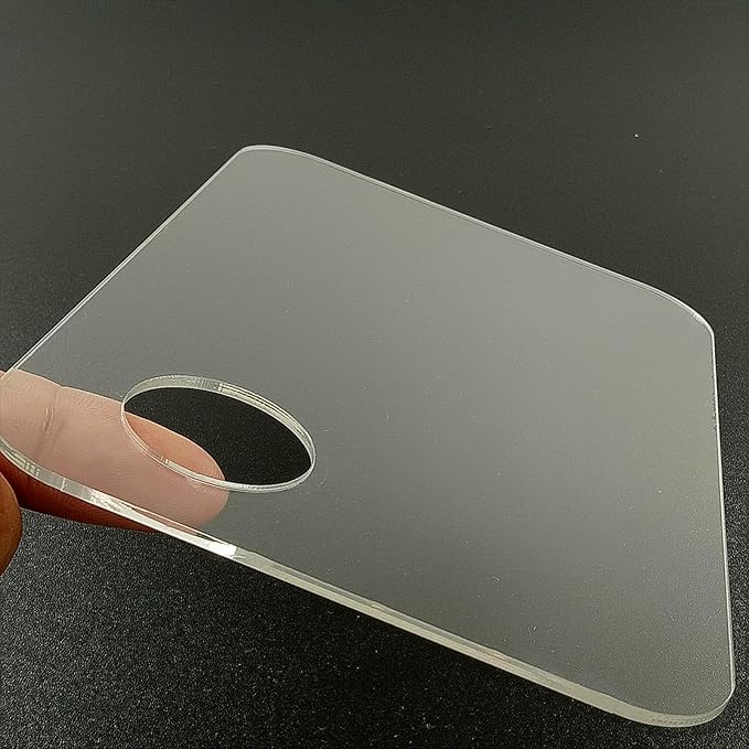 2 Pcs Acrylic Makeup Palette Makeup Mixing Tray with Makeup Spatula for Beauty Salon Color Cream Liquid Foundation Mixing Palette (Round)