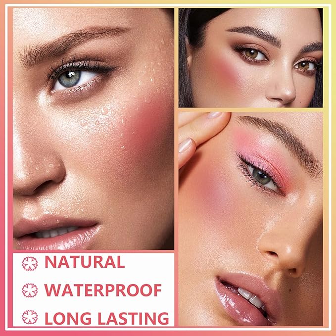 Liquid Blush,Natural Soft Cream Face Blush Matte Cheek Tint,Lightweight,Moisturizing,Waterproof,Long Lasting Face Blush Stick(4#)