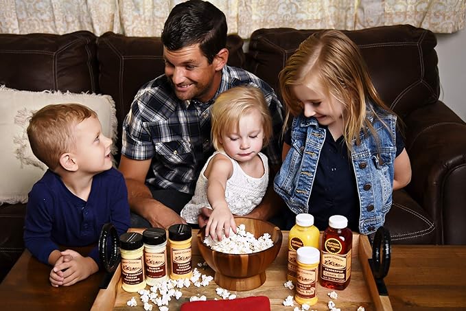 Amish Country Popcorn | Seasoning Variety Pack | 5.5 oz BallPark Style ButterSalt - 4.7 oz Cheddar Cheese & 4.7 oz Sour Cream and Onion Popcorn Seasoning