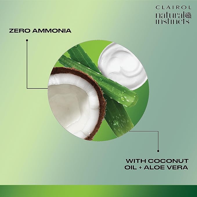 Clairol Natural Instincts Demi-Permanent Hair Dye, 6.5G Lightest Golden Brown Hair Color, Pack of 1