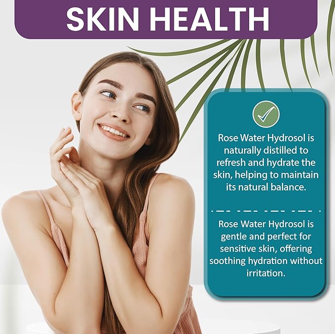 Dr Joe Lab White Rose Water Hydrosol - Natural Distilled Bulgarian Non-GMO Vegan Hydrating Toning Spray Mist Face Hair Skin Pores Locs Dreads - Packaging May Vary (1 Gallon)