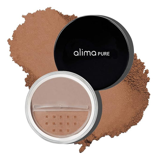 Alima Pure Matte Foundation Loose Mineral Powder Foundation Makeup, Loose Powder Makeup Oil Free Talc Free Powder, Natural Makeup Mineral Foundation Full Coverage Natural Foundation Powder .15 oz/4.5g