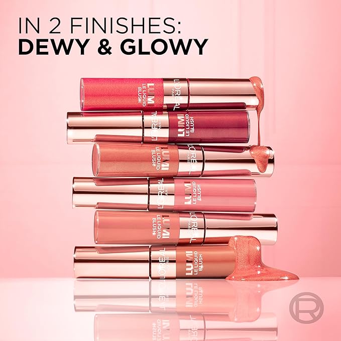 L'Oreal Paris True Match Lumi Le Liquid Blush, 0.33 Fl Oz, Glowy Finish, Medium Color