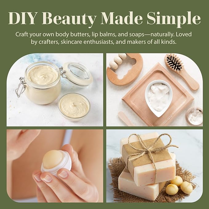 era of nature Organic Unrefined Raw Mango Body Butter Block 16oz - Moisturizing Mango Seed Raw Butter Bar for Skin & Hair, DIY Lip Balm Base, Cream, Soap & Lotion Making Supplies, Personal Skincare