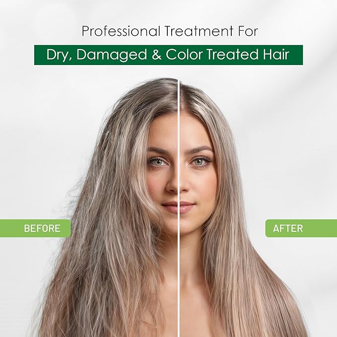 Herbishh Argan Hair Mask-Deep Conditioning & Hydration For Healthier Looking Hair- for very Dry, Weak, Stressed Out Hair, No Sulphates, No Parabens (800ML)