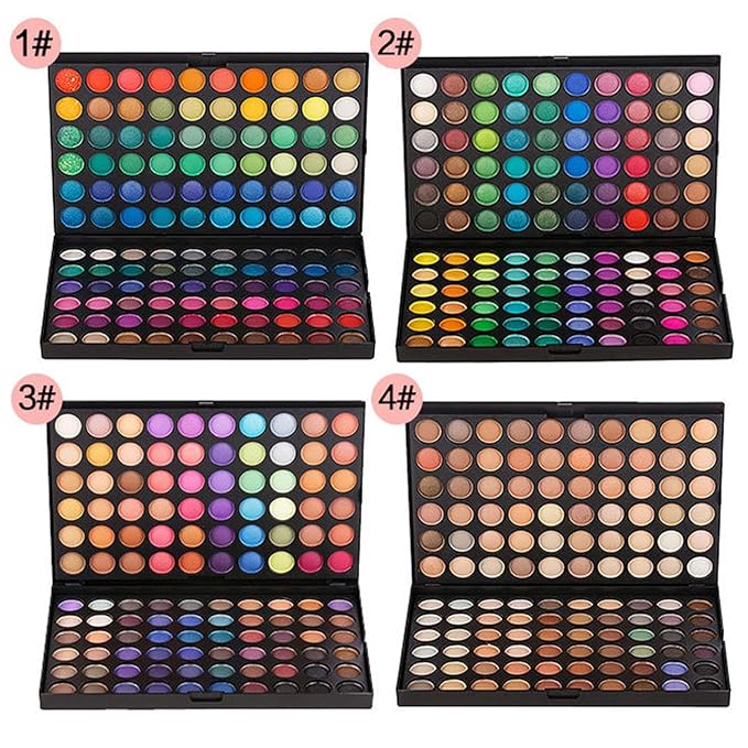 Eyeshadow Palettes, Easy to Blend Color Fusion 120 Shades Metallic and Shimmer Eyeshadow Sweatproof and Waterproof Nudes Eye Shadows, Professional Makeup Long Lasting for Teen, Brights #1