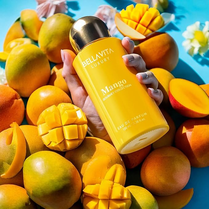 BELLAVITA Gourmet Collection Mango Edp Fruity, Floral, Woody Long Lasting Fragrance Perfume For Men And Women 100ml