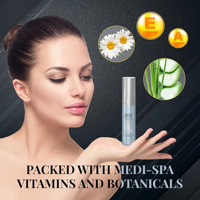 ERA Face spray makeup (R4 Champagne, 2.25 oz) - airbrush foundation, everyday, buildable, professional spray on cosmetics by Era Beauty