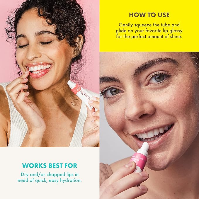 Kopari Coconut Lip Glossy Clear - Hydrating and Moisturizing Coconut Oil, Vitamin E and Shea Butter Lip Gloss With 100% Organic Coconut Oil, Non GMO, Vegan Sulfate Free (4 Pack)