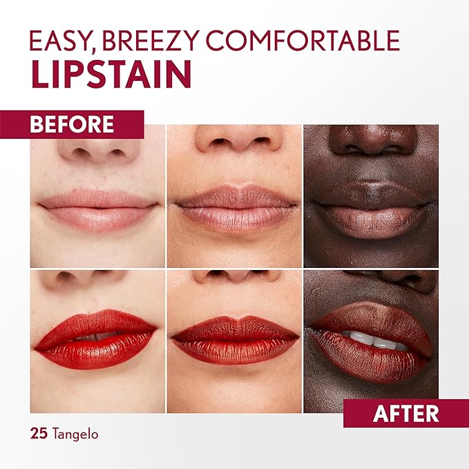 COVERGIRL Outlast, 25 Tangelo, Lipstain, Smooth Application, Precise Pen-Like Tip, Transfer-Proof, Satin Stained Finish, Vegan Formula, 0.06oz