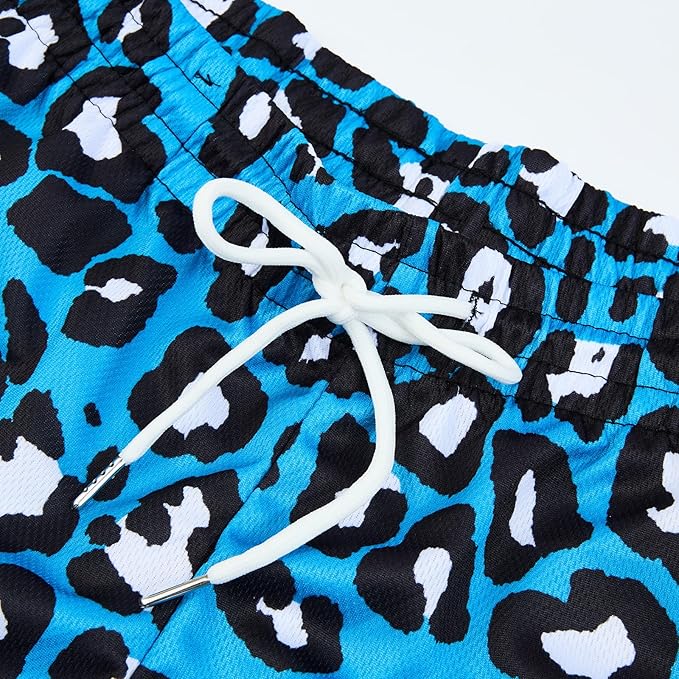 Fashion Funny Animal Printing Swim Trunks 5 inch Inseam Quick Dry Active Board Shorts for Men