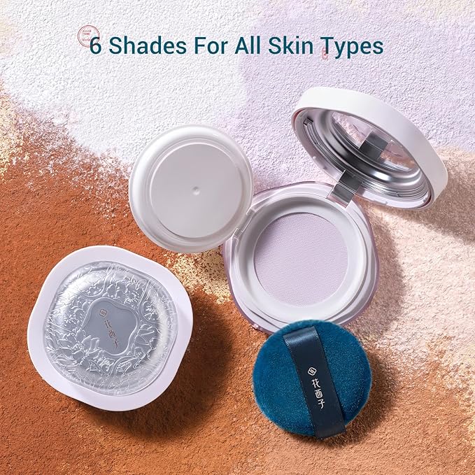 FLORASIS Breathable Loose Setting Powder, Flawless Jade Lightweight Long-Lasting Makeup Powder for Face (09 Ocher)