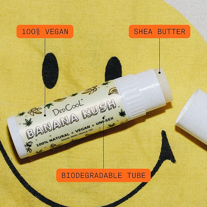 DedCool Lip Balm Stick (Rose) Jumbo, Vegan, Flavored, Coconut Oil Lip Balm, Long Lasting, Moisturization, Hydrates Dry & Chapped Lips, Vegan, Natural, Clean, Non-Toxic, Fragrance For All