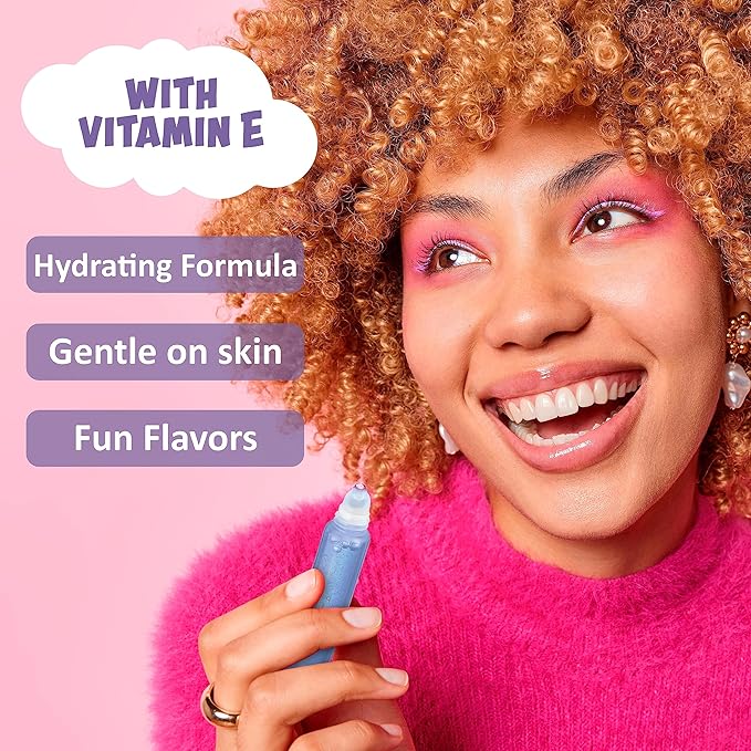 Expressions 12pc Clear Lip Gloss Pack – Lip Oils with Vitamin E and Essential Oils, Flavored Lip Gloss Clear Tubes, Hydrating Lip Glow Oil, Tinted Lip Oil, Lip Moisturizer