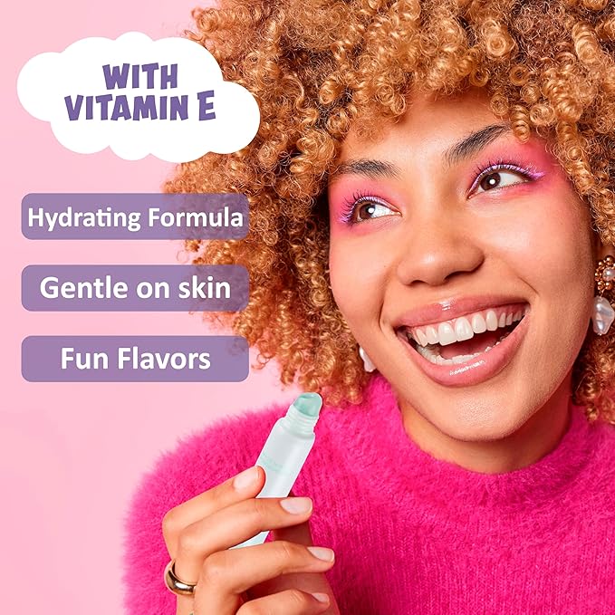 Expressions 12pc Lip Oil Set - Flavored Lip Oils Value Pack, Hydrating Lip Oils w/Squeeze Tube Application, Moisturizing Lip Oil Collection for Everyday Lip Care and Lip Repair (FRUITS)