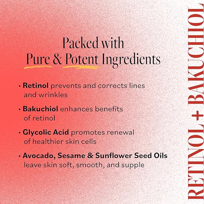 DERMA E Face Serum, Anti Aging Regenerative Retinol Serum for Face, 1 Fl Oz, Vitamin A, Bakuchiol, Glycolic Acid, Green Tea Extract, Helps Reduce Appearance of Fine Lines and Wrinkles