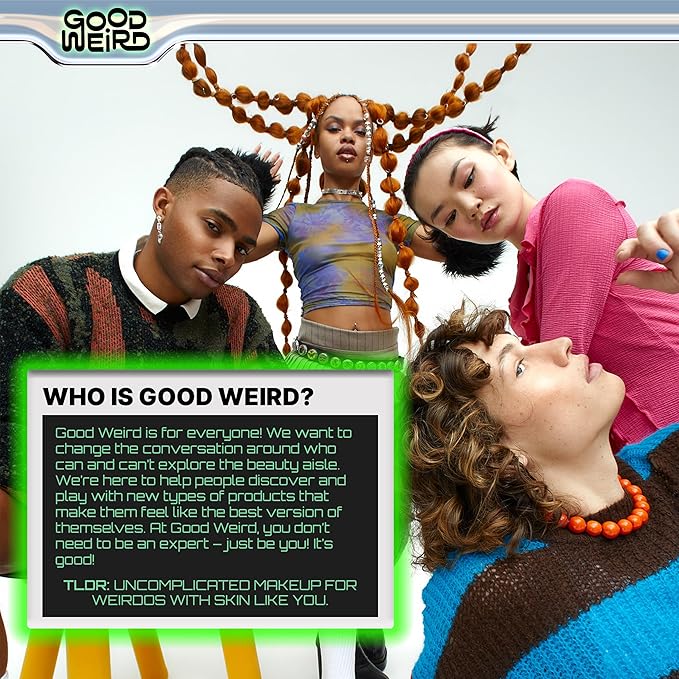 GOOD WEIRD Back From Vacay Bronzer - Vegan Liquid Face Bronzer Gel Cream for Men and Women | Natural Glow Lightweight Highlighter Makeup | Subtle Shimmer | 0.56 fl. oz. | WAIKIKI (Medium Bronze)