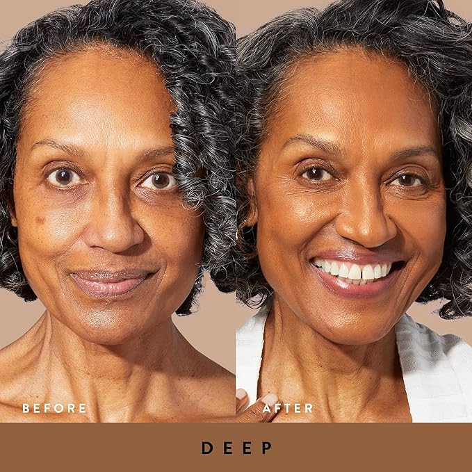 LAURA GELLER NEW YORK Quench-n-Tint Tinted Moisturizer - Deep - Sheer to Light Buildable Coverage - Natural Glow Finish - Lightweight Formula with Hyaluronic Acid