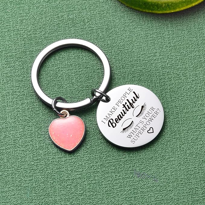 Lashes Keychain Lashes Girl Gift Eyelashes Artist Keychain Beautician Gift Makeup Lover Gift