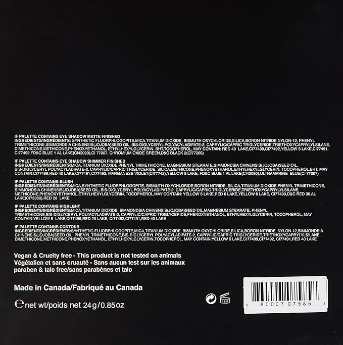 Luxe Light & Loaded Multi-Use Palette | 4-in-1, Eyeshadow, Blush, Contour, Highlight | Mix colors for Custom Blends | Includes Mirror and Dual Brush