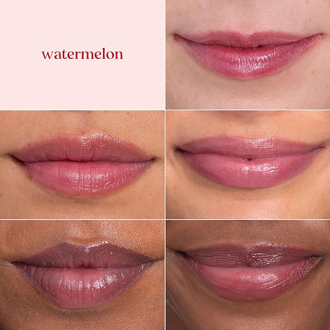 Burt's Bees Lip Shimmer Pink Collection, Tinted Lip Balm Stick, Moisturizing for All Day Hydration with Natural Glowy Pigmented Finish & Buildable Color, 3 Shades; Value Pack, 3 Tubes x 0.09 Oz