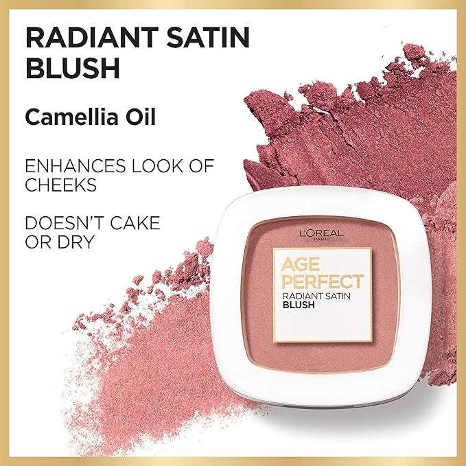 L'Oreal Paris Age Perfect Radiant Satin Blush with Camellia Oil, Amber