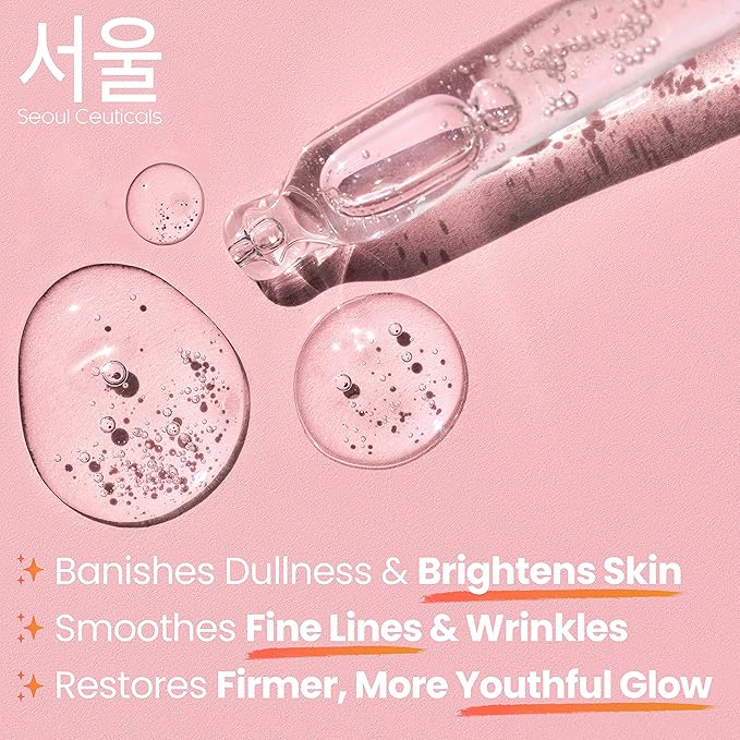 SeoulCeuticals Korean Skin Care 97.5% Snail Mucin Serum – K Beauty Skincare Night Serum Hyaluronic Acid for Face - Centella Anti Wrinkle Serum 1oz