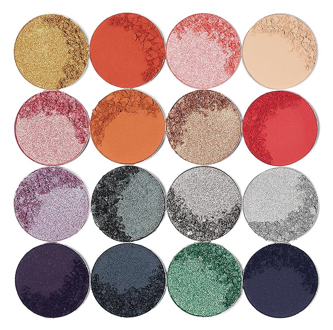 Juvia's Place Palette The Magic Mini - Bright and Bold Red, Shades of 16, Professional Eye Makeup, Pigmented Palette, Makeup Palette for Eye Color & Shine